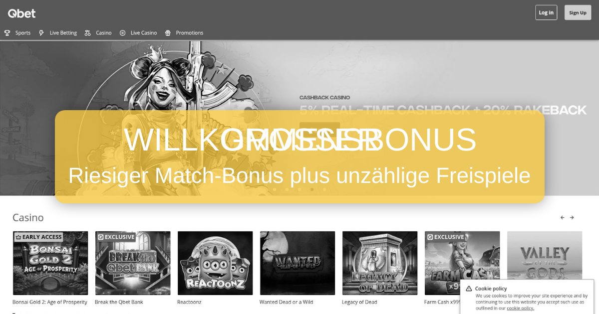 QBet Casino Österreich - 3000+ Top Slots & Schnelle Auszahlungen